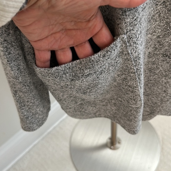 Joseph Ribkoff Heather Gray Open Draped Cardigan - Picture 6 of 8